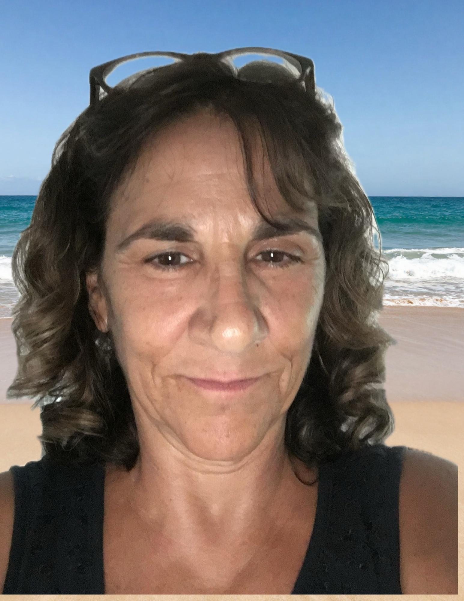 realistic beach photo of you